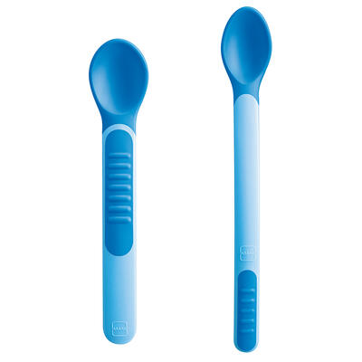 MAM LŽIČKY Feeding spoons & Cover 6+, modré - 1